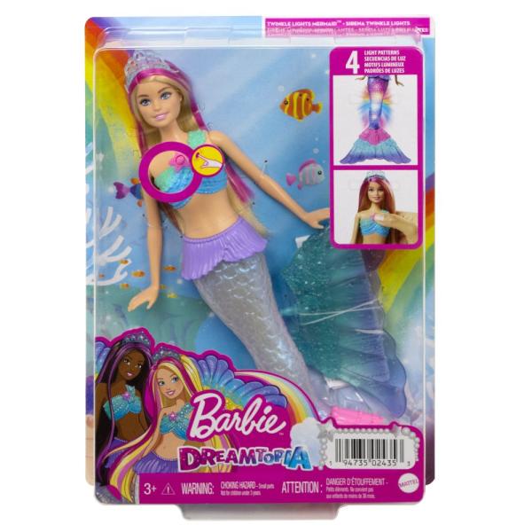 Mattel Barbie Blikající mořská panna blondýnka HDJ36 (obrázek 5)