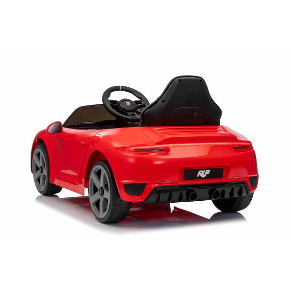 Elektrické autíčko RUF GT 12V, červené, Otevírací dveře, 2.4 GHz dálkové ovládání, LED s