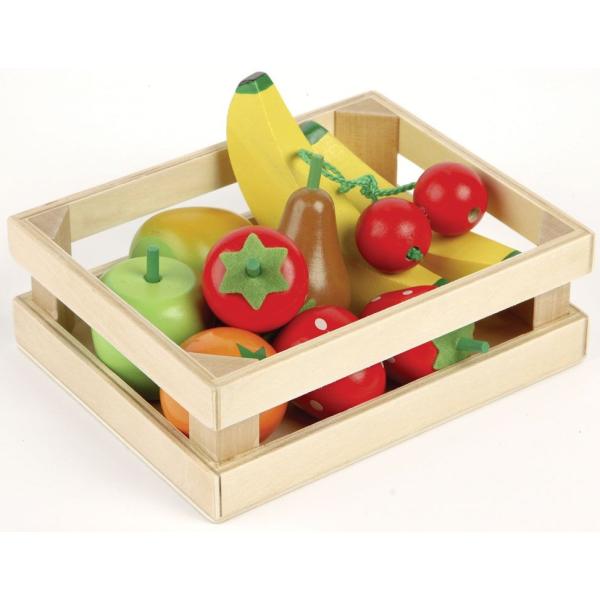 Tidlo Drevená debnička s ovocím