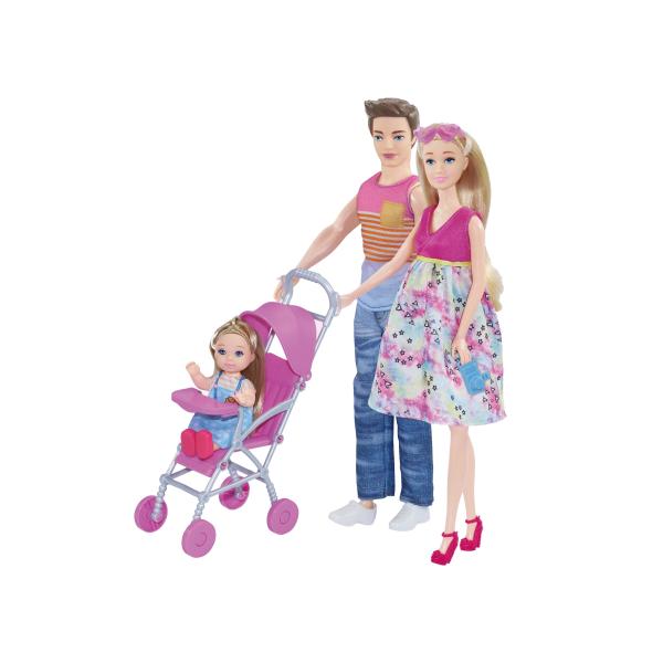 Bábika tehotná s rodinou 30 cm