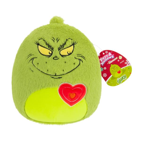 Squishmallows Fuzz-A-Mallows Grinch Grinch con cuore