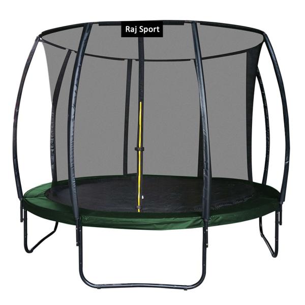 Raj Sport Trampolín 10FT - 305cm con red interna + escalera - Verde Oscuro