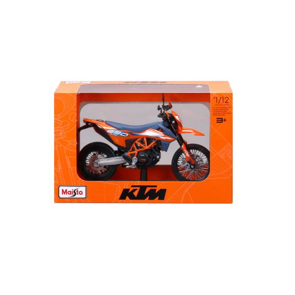 Maisto - Motocykl se stojanem, 2023 KTM 690 SMC R, oranžovo-modrá, 1:12 (obrázek 6)