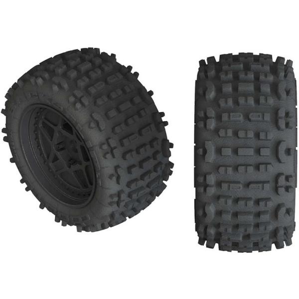 Arrma koleso s pneu Backflip 4S čierna (2)
