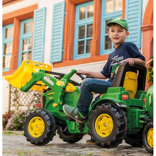 Rollytoys Farmtrac Šlapací traktor John Deere s předním nakladačem