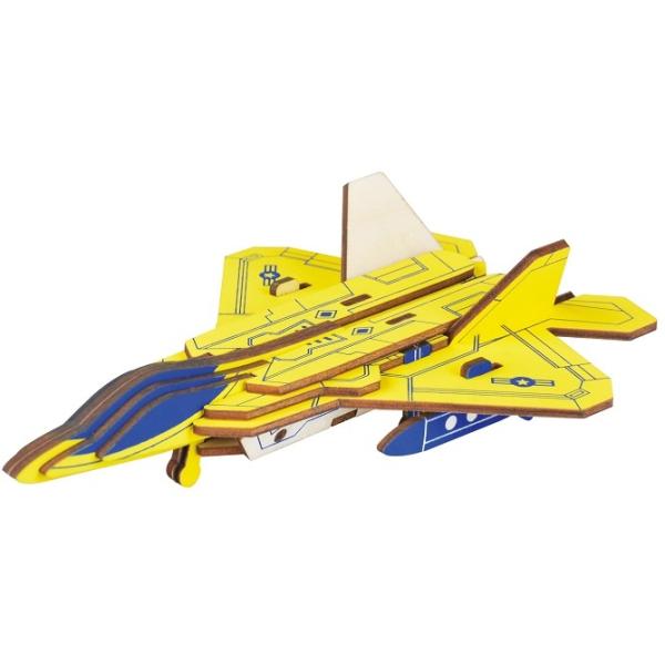 Woodcraft Drevené 3D puzzle Stíhačka F22 raptor