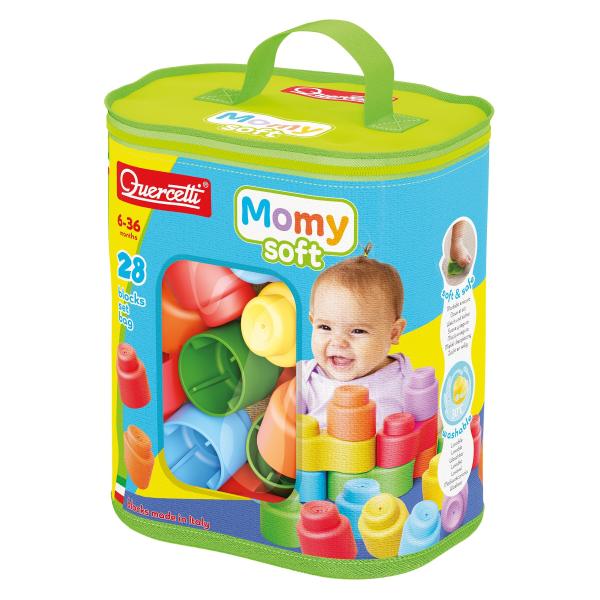 Quercetti Momy Soft Bag - mäkké kocky - 28 ks