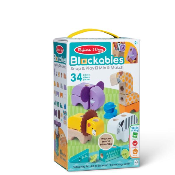 Spin Master Melissa & Doug Blockables stavebnice Safari hrací sada