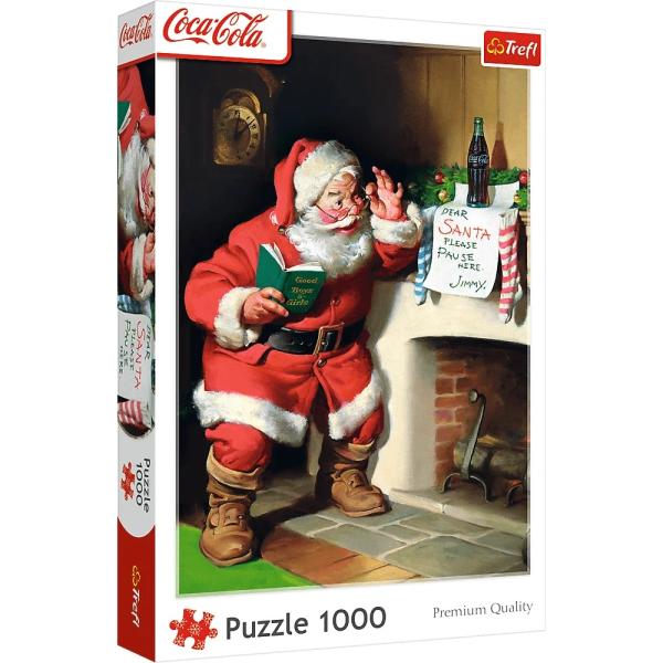Trefl Puzzle 1000 Coca-Cola: Babbo Natale al camino