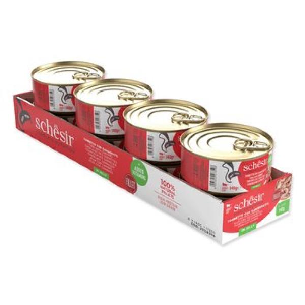 Konzerva SCHESIR tuňák a krevety v želé 140g
