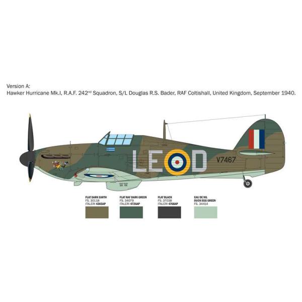 Model Kit letadlo 2838 - Hurricane Mk.I esa (1:48) (obrázek 3)