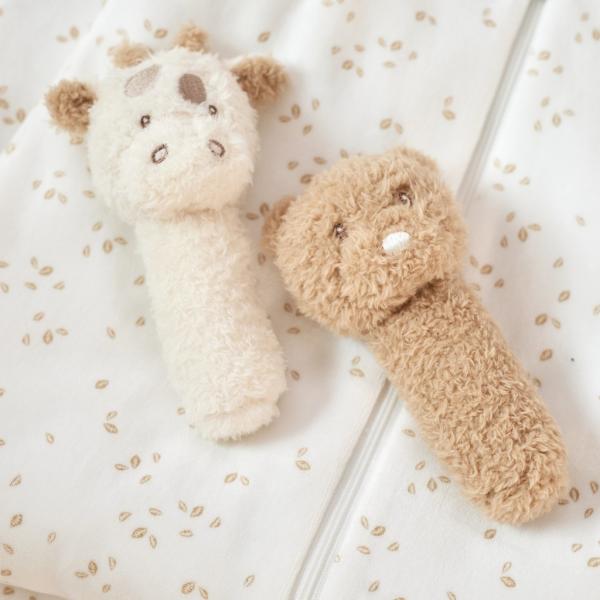 NATTOU Hračka plyšová chrastítko Teddy žirafa 14 cm, 0m+