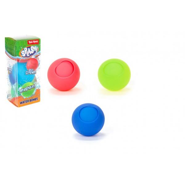 Vodní bomby 3ks se samotěsnícím úzávěrem silikon opakovaně použitelné