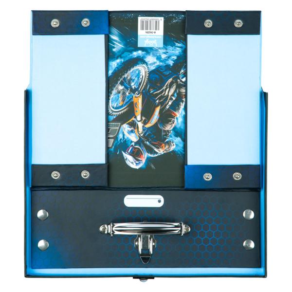 Skládací školní kufr Motorka s kováním