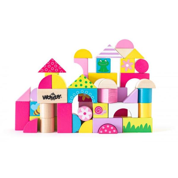 Woody Kostky s potiskem, 50 dílů - Trendy