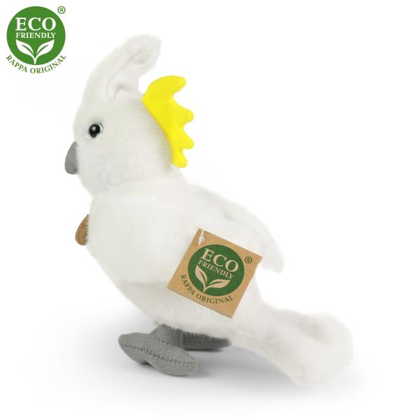 Plyšový papoušek kakadu 17 cm ECO-FRIENDLY