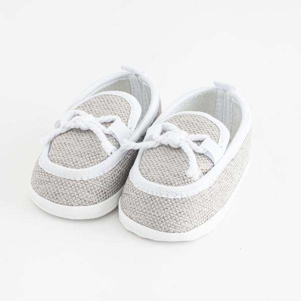 Dojčenské mokasíny-capačky New Baby šedá 0-3 m