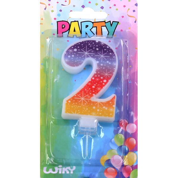 Párty svíčka číslo 2 Hvězdy
