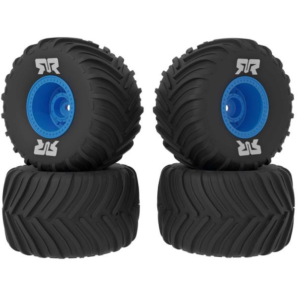 Arrma koleso s pneu dBoots Chevron MT, disk modrý (4): GROM