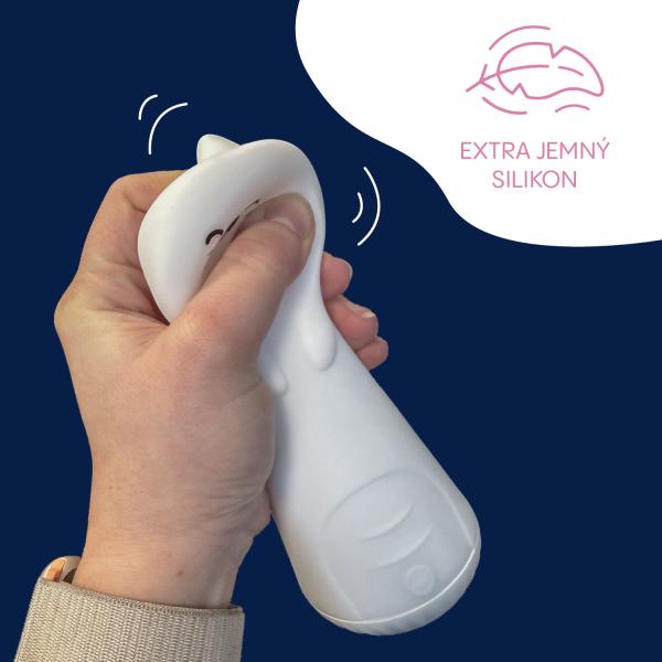 Silikonové noční světlo LED s baterkou, Dino