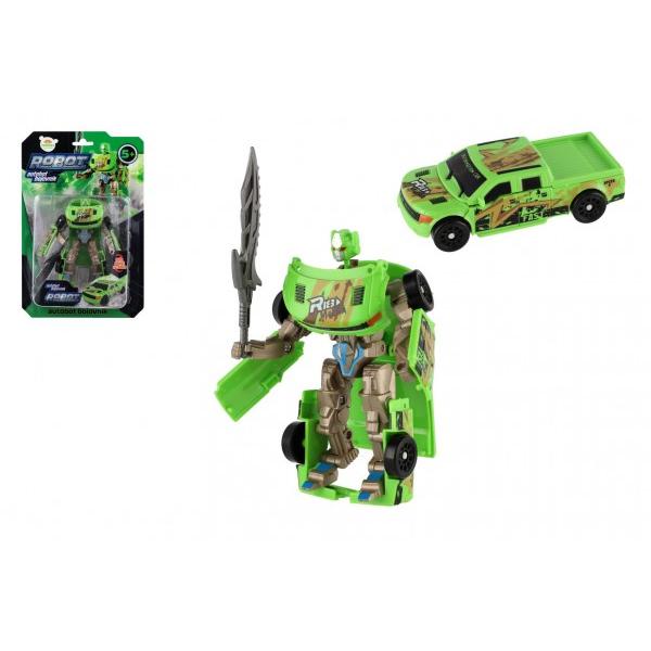 Transformer auto/robot plast 14cm zelený, 17x26x6cm (obrázek 5)