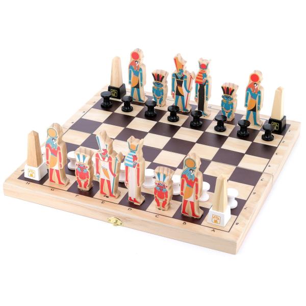 Vilac - Gioco Degli Scacchi Hieroglifi Le Louvre, 9506, Multicolore-image