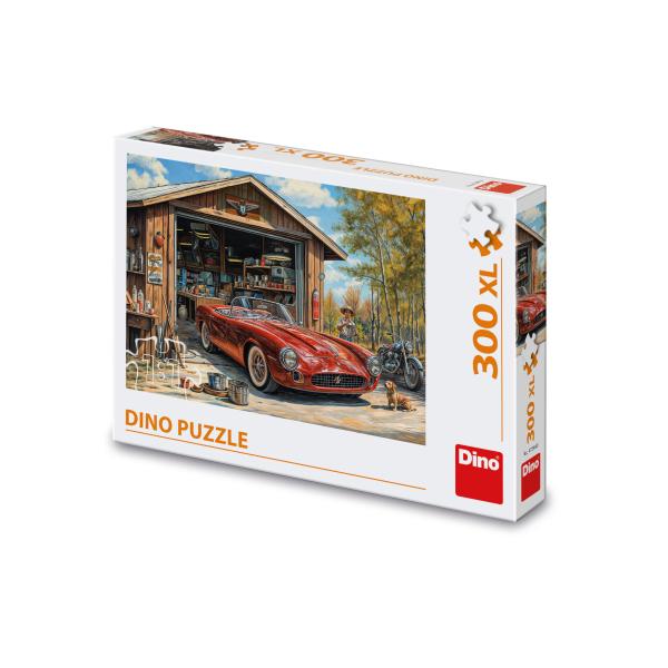 Puzzle Jaguár v garáži 300 xl dielikov