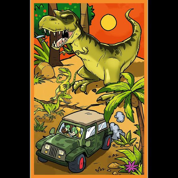 Trefl Puzzle 3×80 Treflíci ve světě dinosaurů
