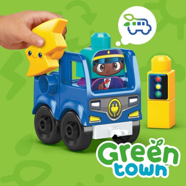 Mattel Mega bloks zelené město autobus nabij a jeď HDX90 (obrázek 6)