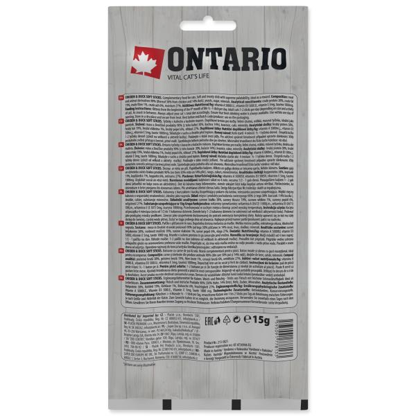 Pochoutka Ontario kuře a kachna, tyčinky 3x5g