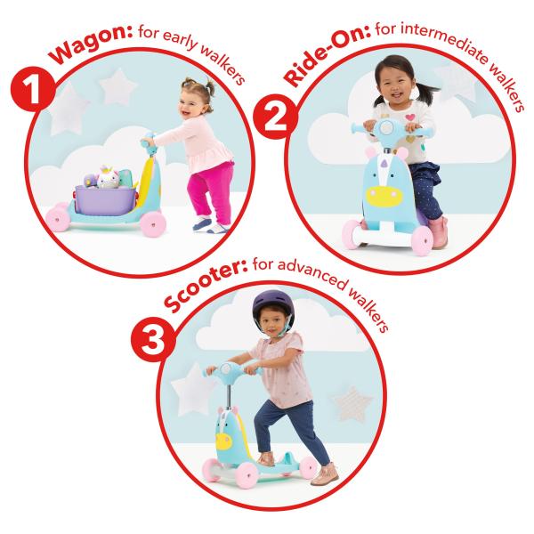 Zoo odrážedlo 3v1 Ride-On Jednorožec 12m + do 20kg