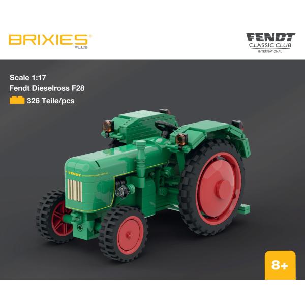 BRIXIES Plus 222.703 Fendt Dieselross F28 Classic Club Collection – historický traktor, 1: