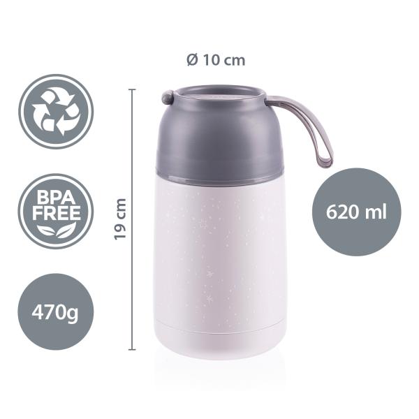 Termoska na jídlo se silikonovým držákem 620 ml, City (obrázek 5)
