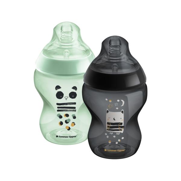 Kojenecká láhev s obrázkem C2N, 0m+, 260ml, 2ks