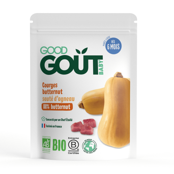 Good Gout BIO Máslová dýně s jehněčím masem (190 g)