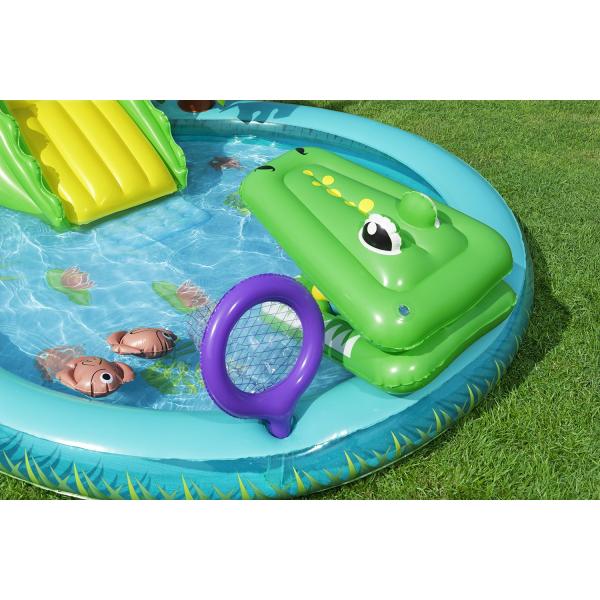 Bestway 53166 Dětské nafukovací herní centrum Crocodile Cove, 224 x 181 x 72 cm (obrázek 7)