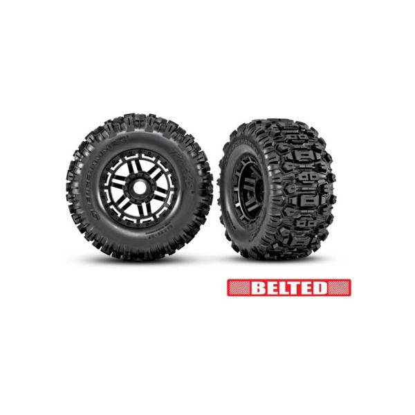 Traxxas koleso 2.9/3.8", disk čierny, pneu Sledgehammer All-Terrain belted (2)