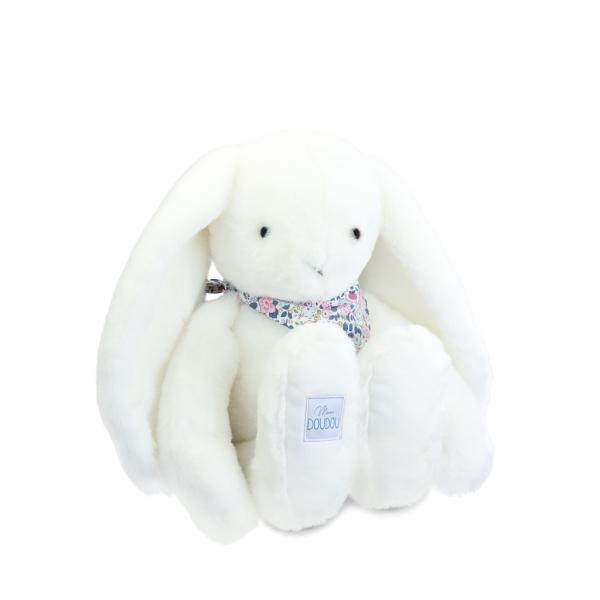 Doudou Plyšový králík XXL s šátkem bílý 50 cm (obrázek 3)