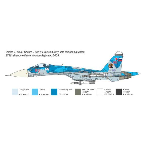 Model Kit letadlo 0197 - SUKHOI SU-27 D "SEA FLANKER" (1:72) (obrázek 7)