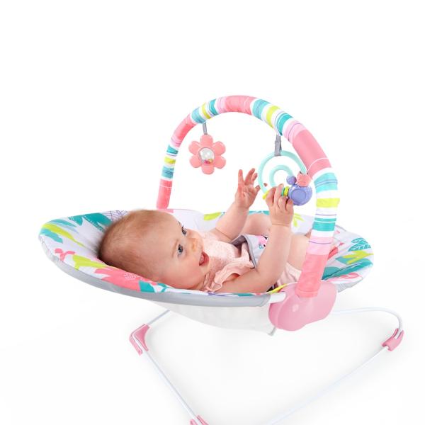 BRIGHT STARTS Lehátko vibrující Flamingo Vibes ™ 0m +, do 9kg (obrázek 4)
