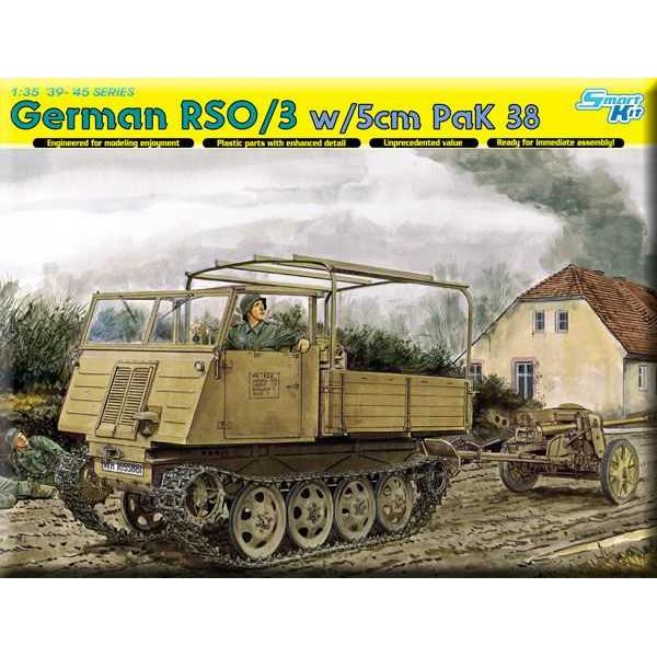 Model Kit military 6684 - GERMAN RSO/03 ARTILLERY TRACTOR w/5cm PaK 38 (SMART KIT) (1:35)