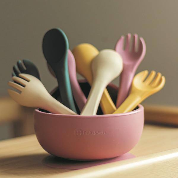 PETITE&MARS Příbor silikonový TAKE&MATCH Misty Green 6m+ (obrázek 6)