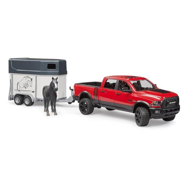 BRUDER 02501 Jeep RAM Power Wagon s prepravníkom na kone