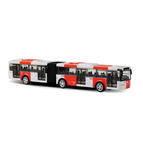 Autobus snodato in metallo PID Praga rosso 18 cm