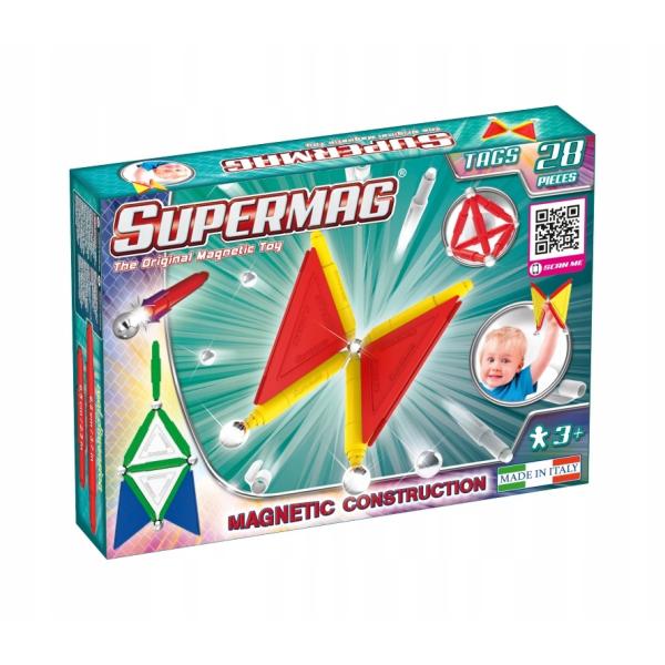 SUPERMAG magnetická stavebnice Tags primary 28ks