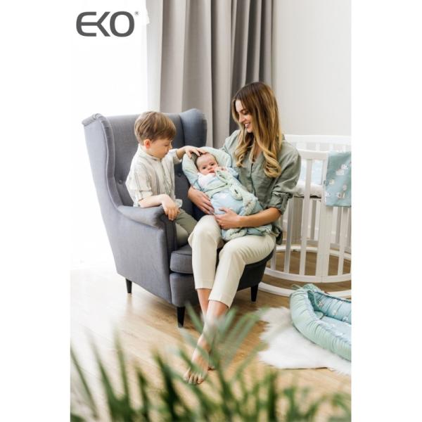 EKO Zavinovačka mušelínová s kokosovou vyjímatelnou vložkou a mašlí Ballerina Mouse 75×75