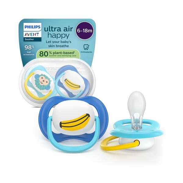 Philips Avent Dudlík Ultra air obrázek 6-18m chlapec 2ks