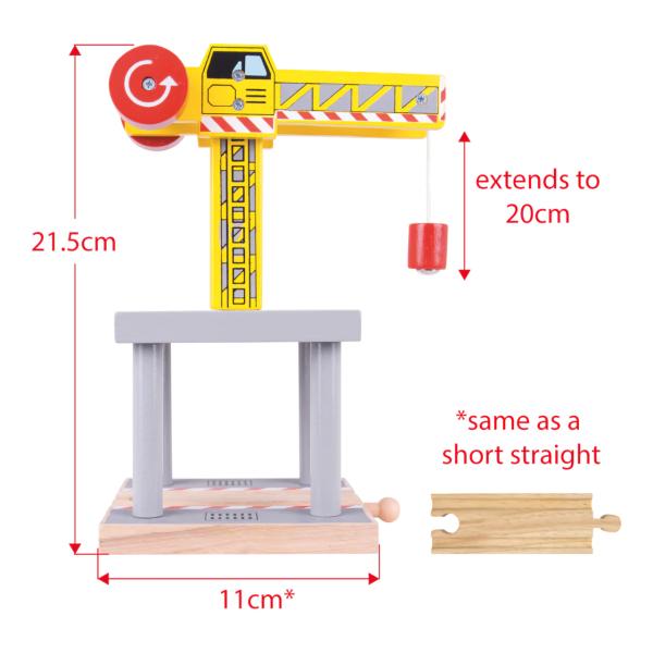 Bigjigs Rail Velký jeřáb žlutý (obrázek 3)