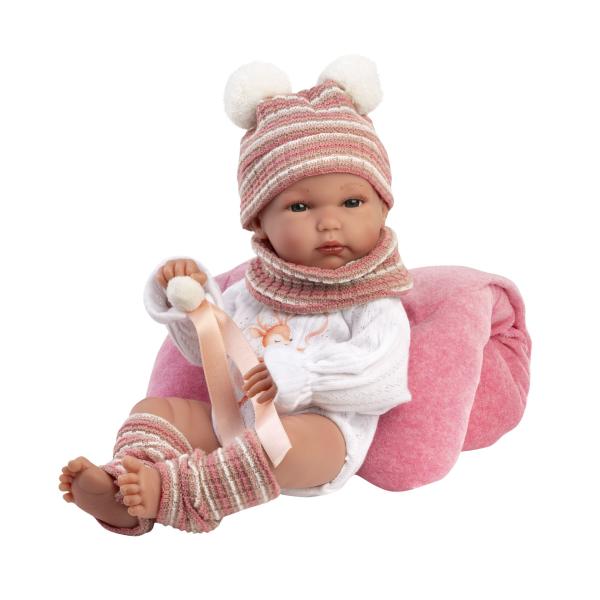 Llorens 63512 NEW BORN HOLČIČKA - realistická panenka miminko s celovinylovým tělem (obrázek 3)