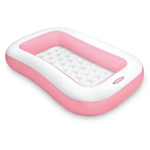 Intex 58423NP - Piscina Gonfiabile Rettangolare Rosa, Vinile, Rosa, 166X100X25 Cm-image